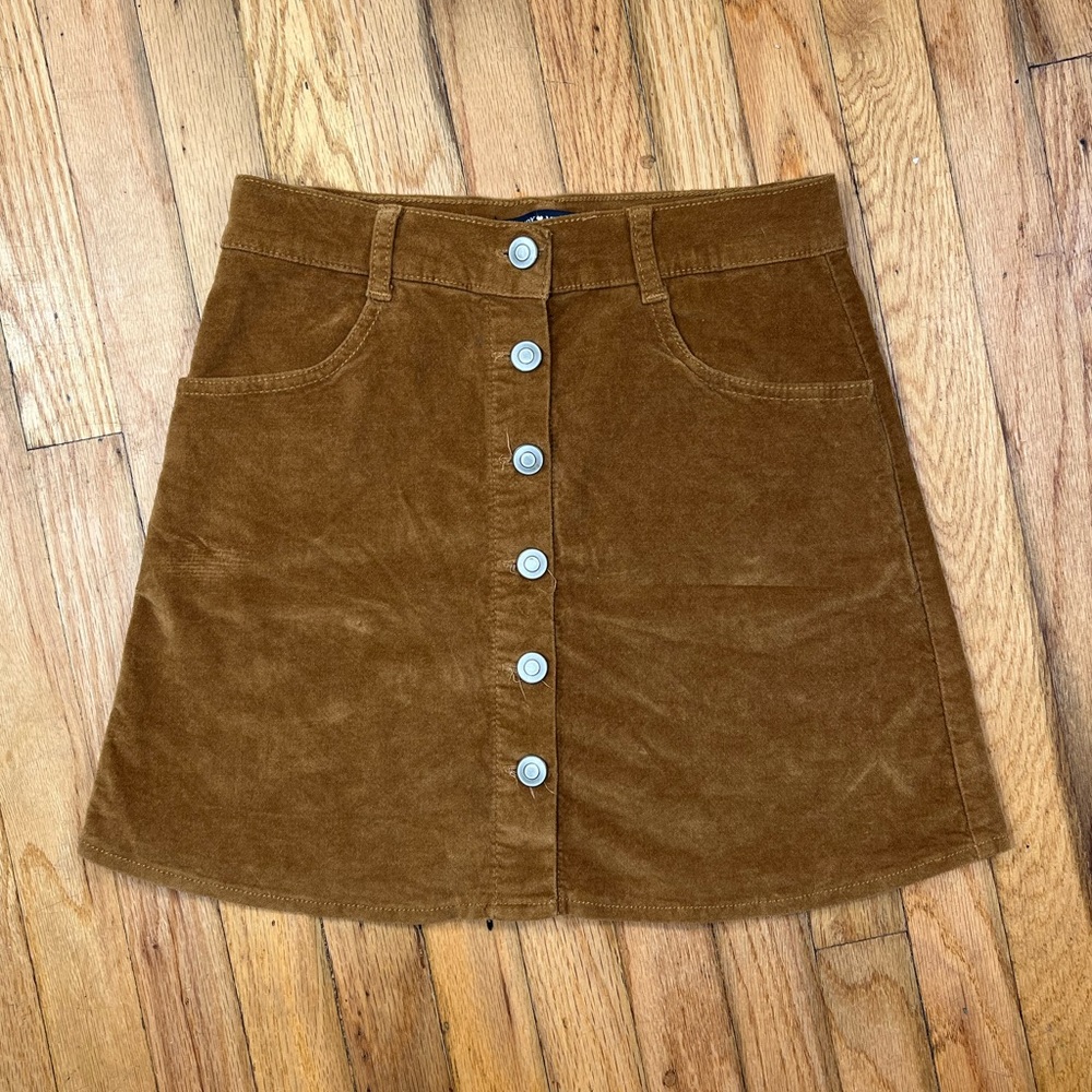 Brandy Melville Gold Mini Skirt